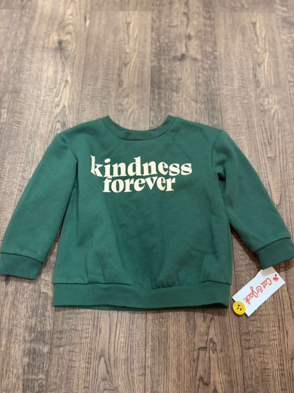 Cat & Jack Forest Green 'Kindness Forever' Kids Sweatshirt